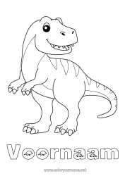 Gratis tekening Dinosaurussen Dier Tyrannosaurus