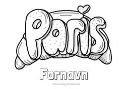 Gratis tegning Frankrig 14. juli Croissant Paris