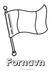 Gratis fargelegging Frankrike Flagg Enkle fargelegginger Land 14. juli