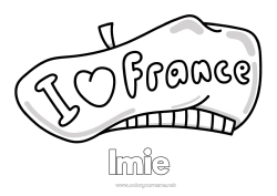 Kolorowanka do personalizacji Francja Kraj 14 lipca