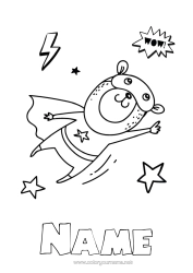 Free colouring Disguise Bear Hero Forest animals