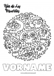 Kostenlose Zeichnung Schädel Día de los Muertos