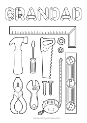 Free colouring Tools Garage mechanic Construction trades Transport occupations