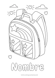 Dibujo libre Estrellas Mochila escolar