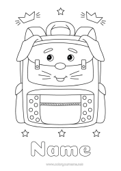 Free colouring Rabbit Animal Forest animals School bag