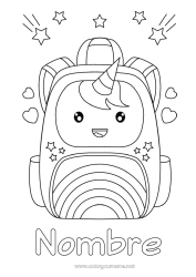 Dibujo libre Unicornio Dragones, unicornios y animales fantásticos Mochila escolar