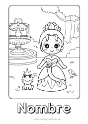 Dibujo libre Kawaii Rana Princesa Cuento de hadas Animales marinos o acuáticos Dibujo animado Princesa famosa