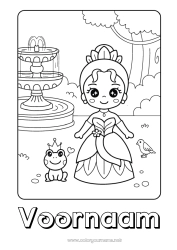 Gratis tekening Kawaii Kikker Prinses Sprookje Zeedieren Cartoon Beroemde Prinses