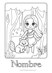 Colorear gratis Kawaii Princesa Cuento de hadas Dibujo animado Princesa famosa