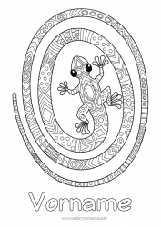 Kostenlose Zeichnung Tier Komplexe Ausmalbilder Zentangle Reptilien Andere Tiere der Welt