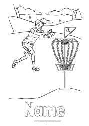 Free colouring Sport Other sports Ultimate frisbee