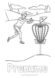 Pagină de colorat personalizată Sport Alte sporturi Ultimate, frisbee