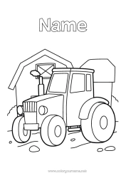 Colouring to customise Tractor Farm Vehicles Farm Farmer Farm Jobs