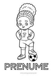 Desen liber de colorat Fotbal Minge de fotbal Sport Fată Sporturi de echipă Fotbal feminin Fotbalist fotbalistă