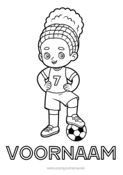 Gratis tekening Voetbal Voetbal Sport Meisje Teamsporten Vrouwenvoetbal Voetballer voetbalster