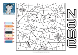 Free colouring Winter Figure Penguin, Tuxedo Magic colouring books Children's activities Animal Birds and flying mammals