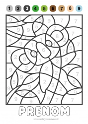 Coloriage gratuit Chiffre Coloriages magiques Activités enfants Animal Koala Autres animaux du monde