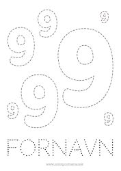 Gratis fargelegging Tall Barnaktiviteter Tegn og farglegg