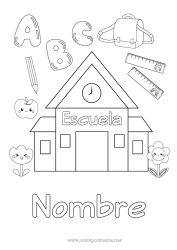 Dibujo libre Alfabeto Escuela Lápiz Mochila escolar Útiles escolares