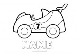 Free drawing Vehicles Car Racing car Easy coloring pages Cars, vans, and motorhomes Racing vehicles and tracks