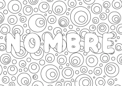 Colorear para personalizar Mandala Nombre decorado Bebidas Soda Zentangle Limonada Champán Fondo decorativo