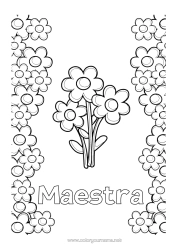 Colorazione gratuita Fiori Tata Congratulazioni
