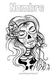 Dibujo libre Esqueleto Calavera Día de los Muertos Catrina