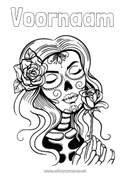 Gratis tekening Skelet Schedel Dia de los Muertos Catrina