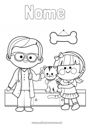 Disegno gratuito Gatto Ragazza Animale CanI e gatti Professioni sanitarie Veterinario