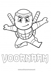 Gratis tekening Schildpad Dier Reptielen Ninja Cartoon