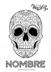 Colorear gratis Calavera Día de los Muertos