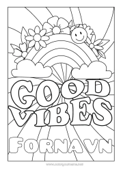 Gratis tegning Positiv Regnbue Smilley