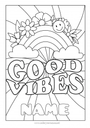 Free coloring Positive Rainbow Smiley