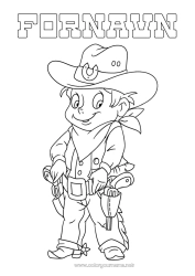 Gratis farvelægning Cowboy Sherif