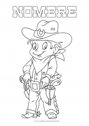 Colorear gratis Cowboy