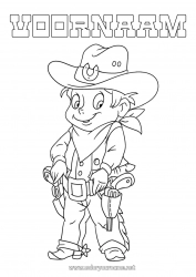 Gratis tekening Cowboy