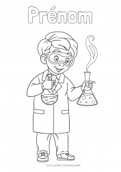 Coloriage à personnaliser Scientifique