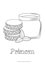 Coloriage gratuit Gâteau Gourmandises, sucreries Argentine Confiture
