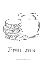 Pagină de colorat personalizată Tort Dulciuri, bunătăți Argentină Gem