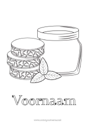 Gratis kleurplaat Taart Lekkernijen, zoetigheden Argentinië Jam