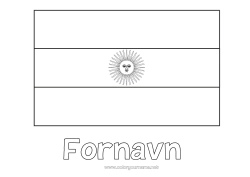 Gratis tegning Geografi Flagg Argentina