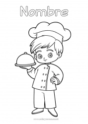 Dibujo libre Chico Profesiones Culinarias Cocinero