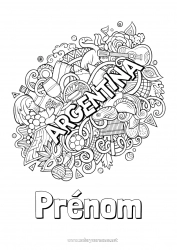 Coloriage gratuit Mandala Symboles Coloriages complexes Argentine