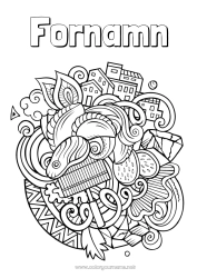 Gratis färgläggning Mandala Symboler Argentinien