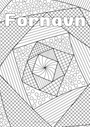 Gratis fargelegging Dekorert navn Komplekse fargelegginger Zentangle