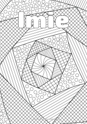 Kolorowanka za darmo Nazwisko odznaczone Złożone kolorowanki Zentangle