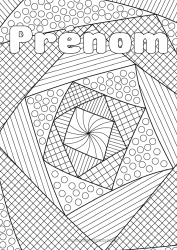 Coloriage gratuit Nom décoré Coloriages complexes Zentangle