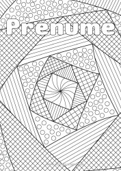 Pagină de colorat gratuită Nume decorat Desene de colorat complexe Zentangle
