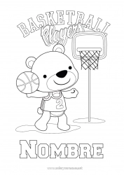 Dibujo libre Llevar Sport Animales Baloncesto Animales del bosque Deportes en equipo