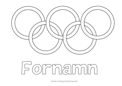 Färgläggningssida att anpassa Sport Kopp, trofé, medalj Tävlingar och utmärkelser Olympiska spelen